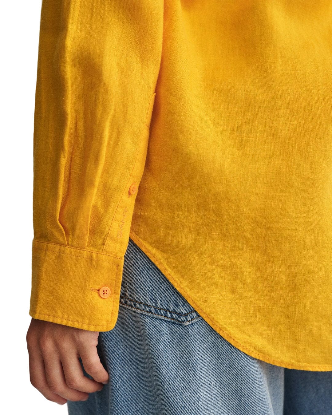 Gant Shirts Gant Yellow Plain Relaxed Linen Shirt