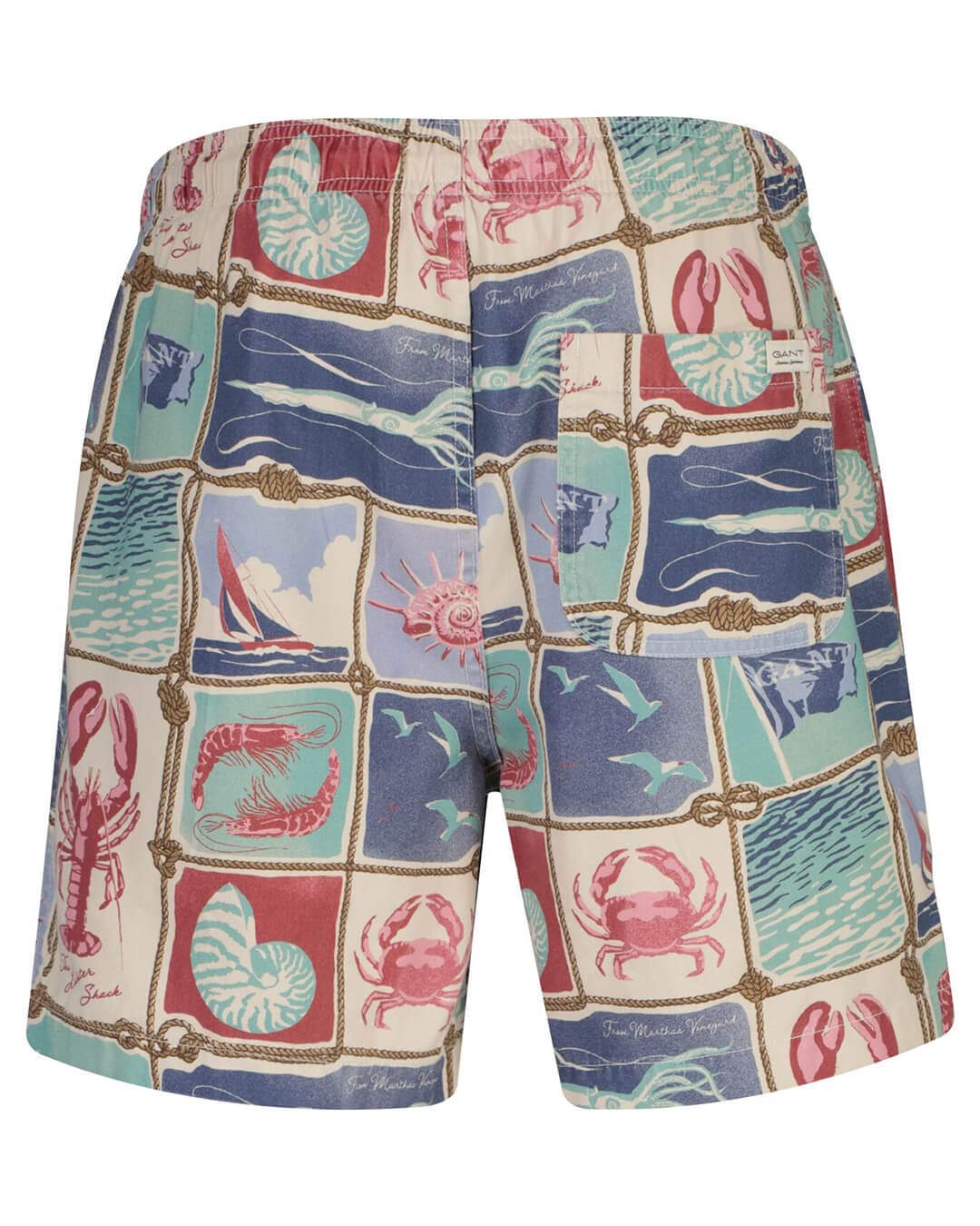Gant Shorts Gant Creamed White Nautical Print   Shorts