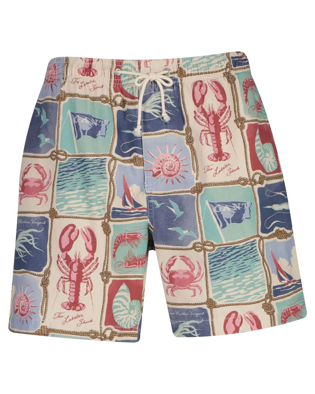 Gant Shorts Gant Creamed White Nautical Print   Shorts