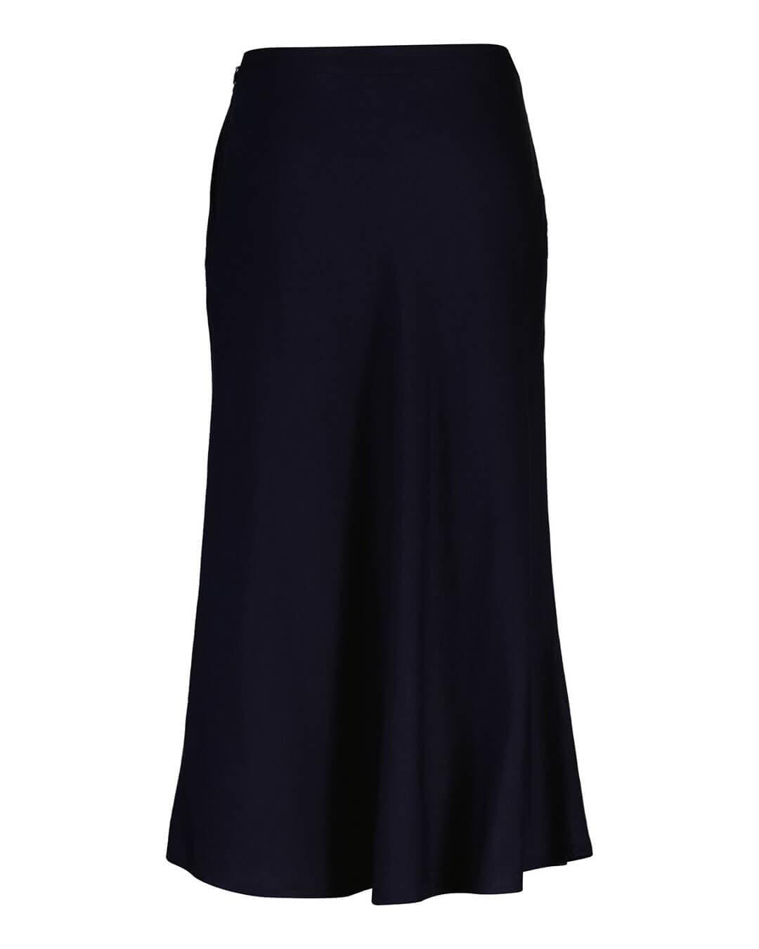 Gant Skirts Gant Evening Blue Flared Linen   Skirt