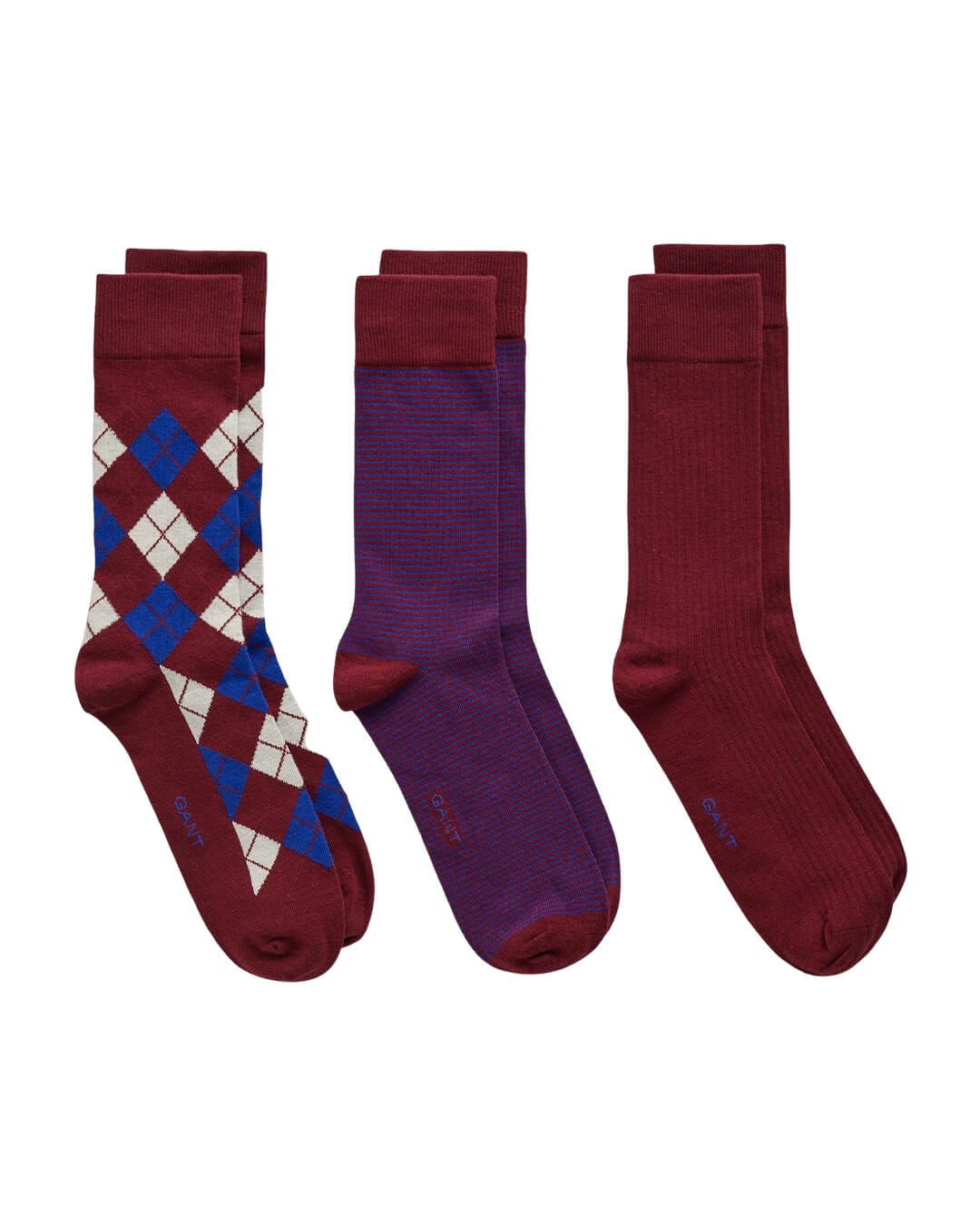 Gant Socks Gant Plumped Red 3-Pack Argyle Socks