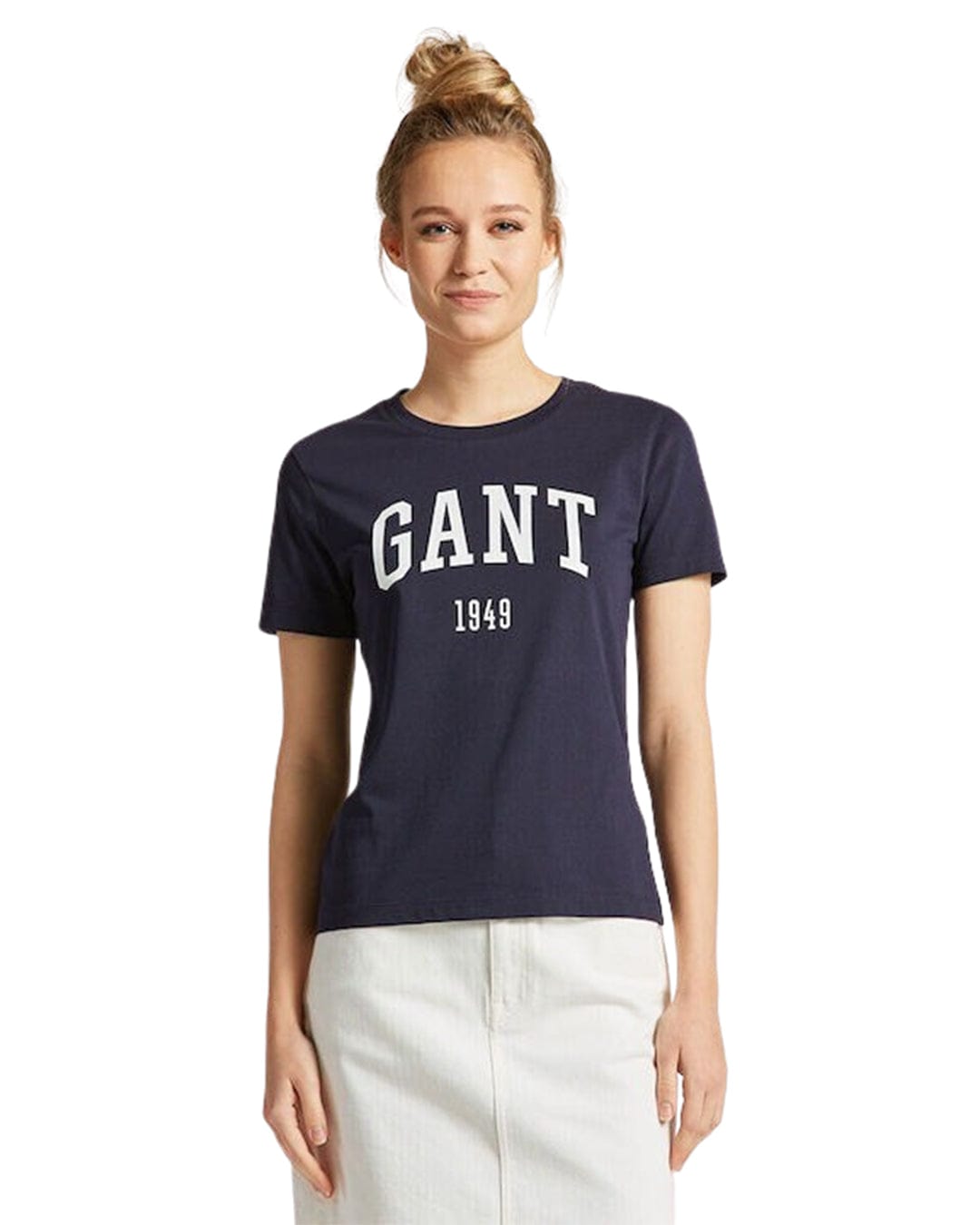 Gant T-Shirts Gant Blue Logo Short Sleeved T-Shirt