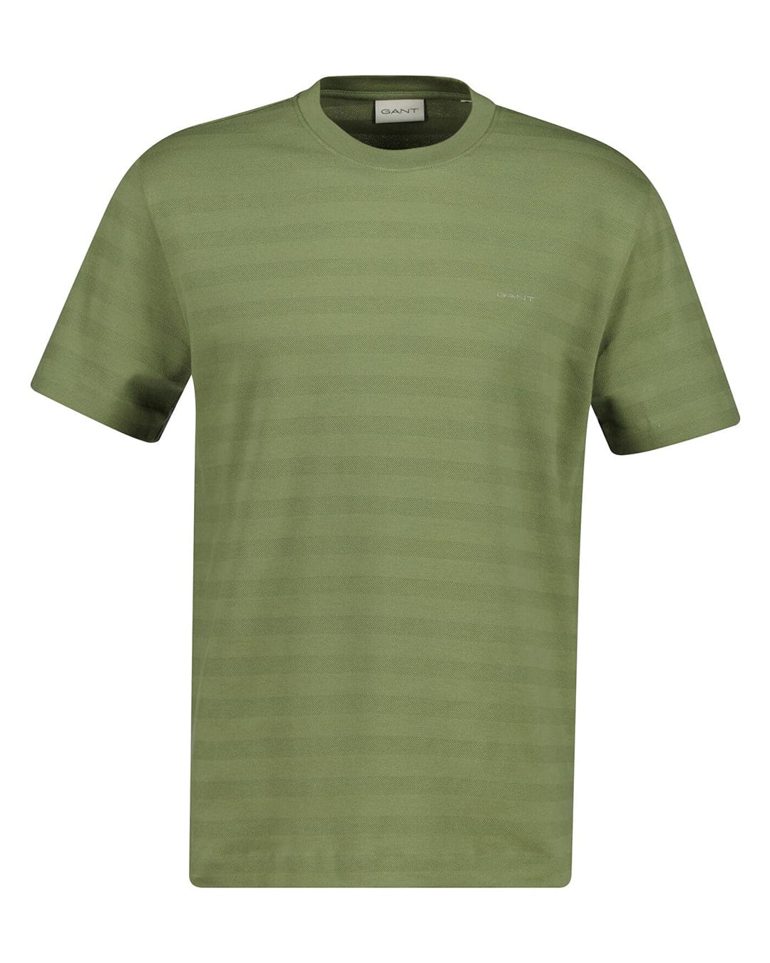 Gant T-Shirts Gant Green Texture Stripe T-Shirt
