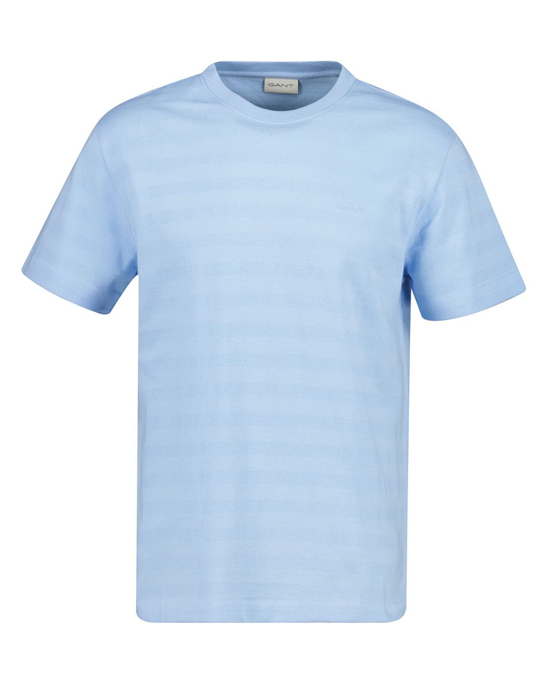 Gant T-Shirts Gant Sky Blue Texture Stripe  T-Shirt