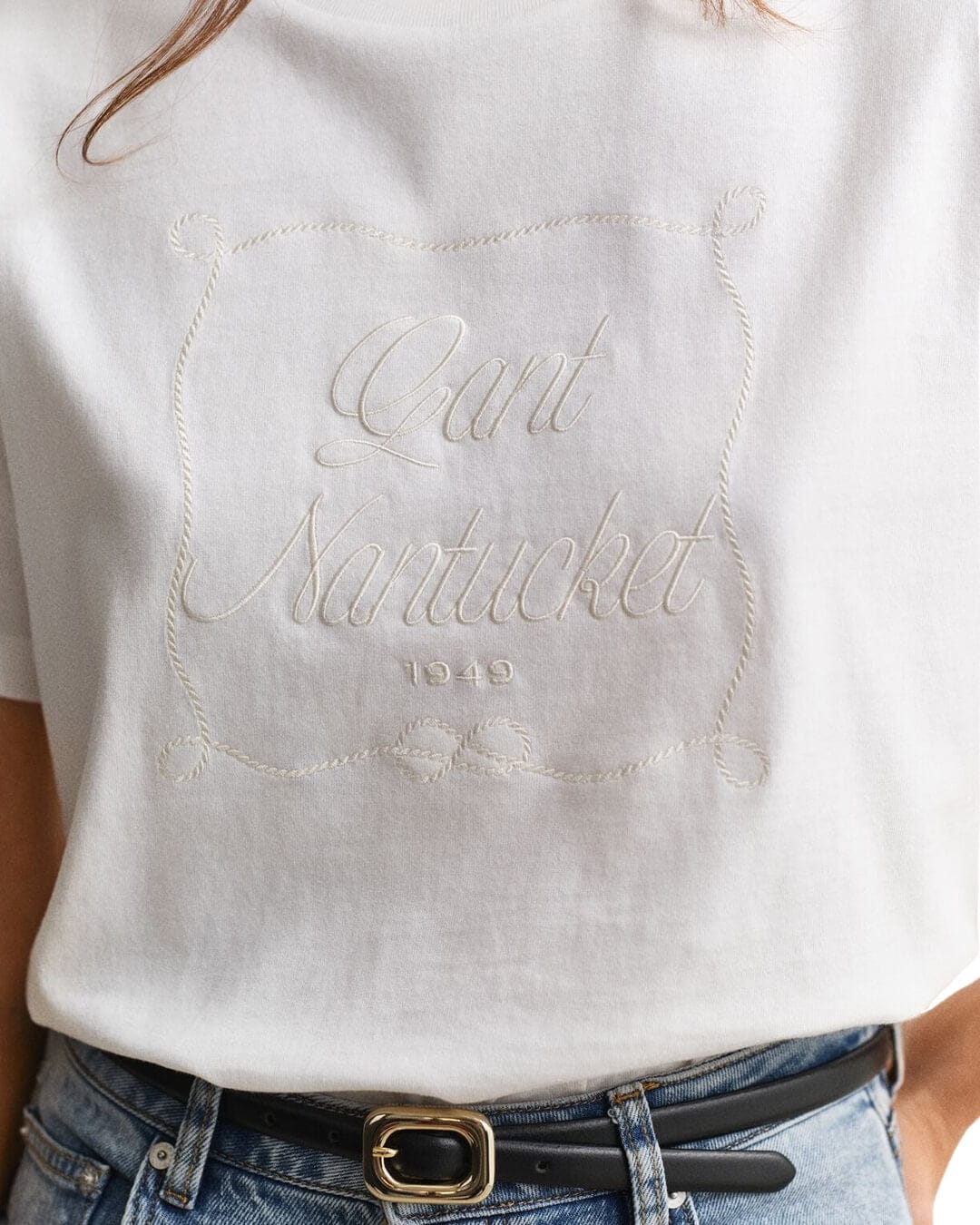 Gant T-Shirts Gant White  Graphic T-Shirt