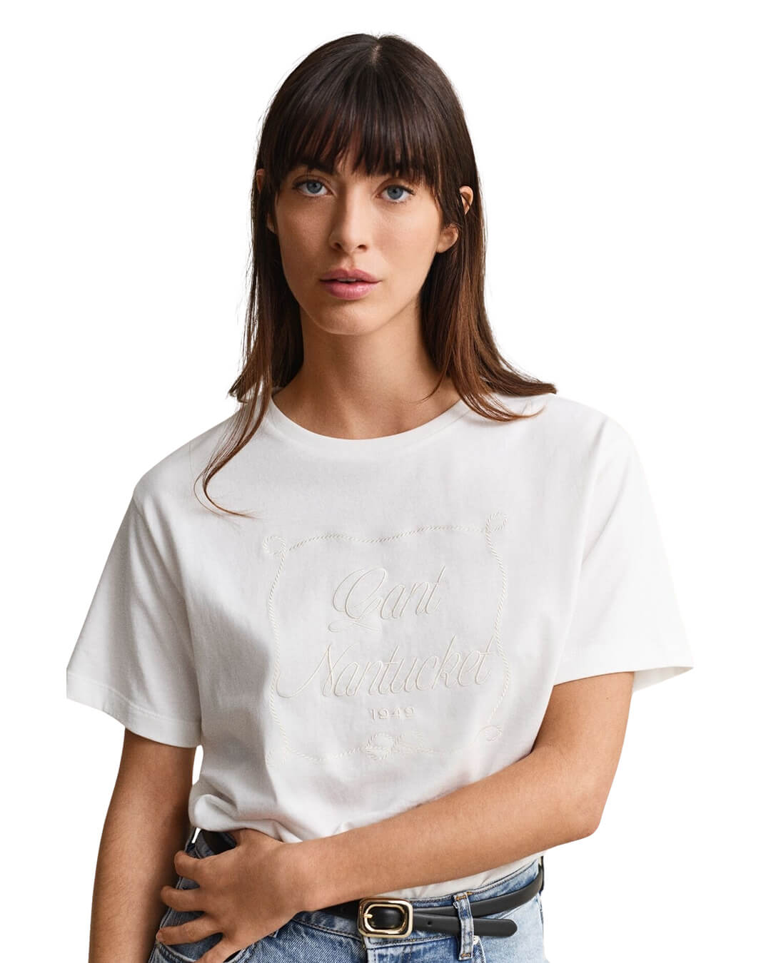 Gant T-Shirts Gant White  Graphic T-Shirt