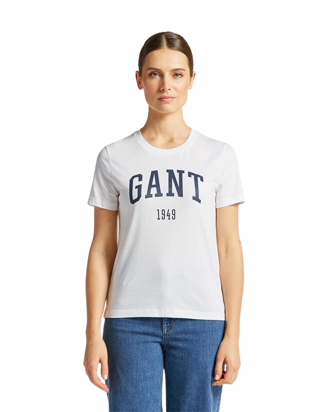 Gant T-Shirts Gant White Logo Short Sleeved T-Shirt