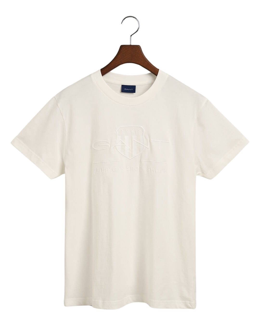 Gant T-Shirts Gant White Tonal Shield T-shirt