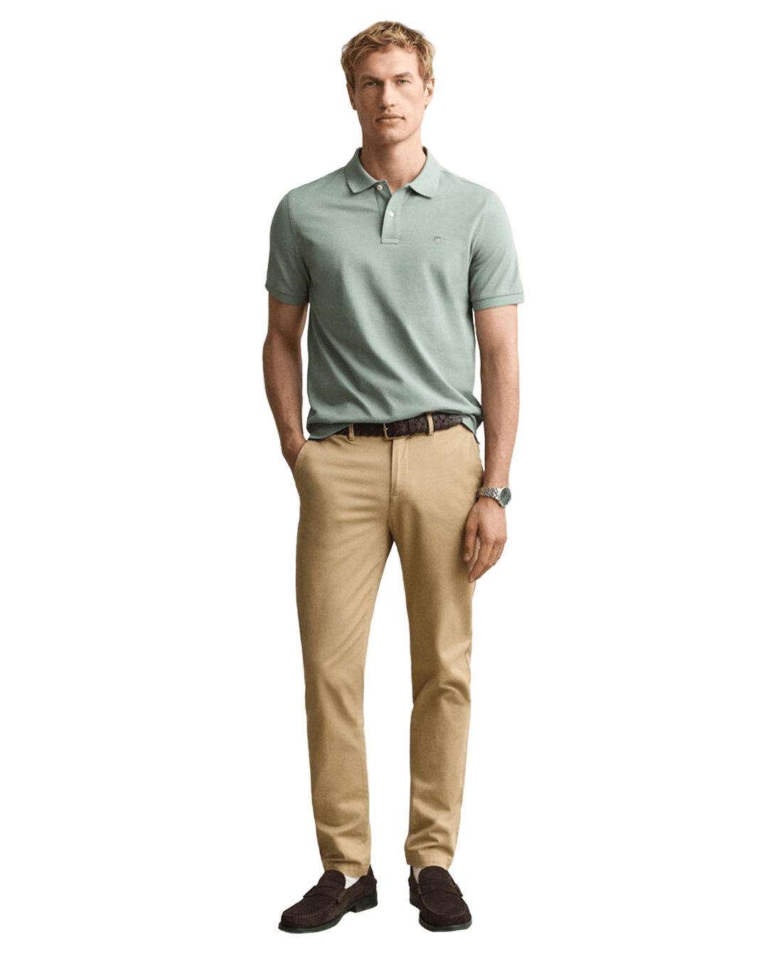 Gant Trousers Gant Khaki Gant Slim Smart Chinos G248 Dark Khaki