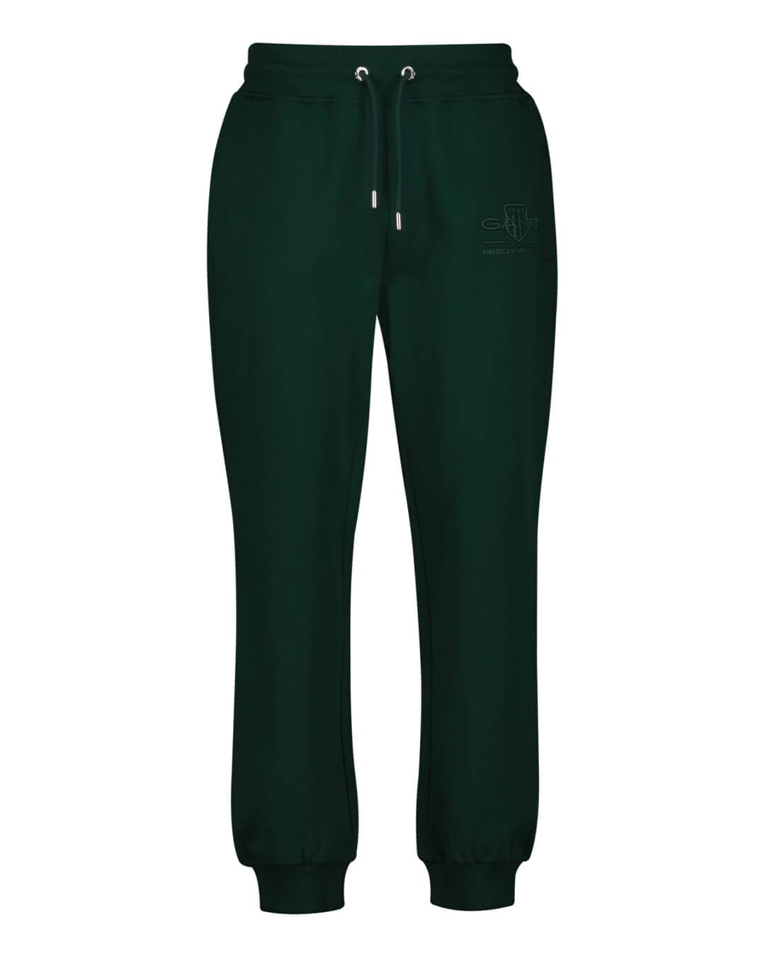 Gant Trousers Gant Regular Tonal Shield Tartan Green Sweatpants