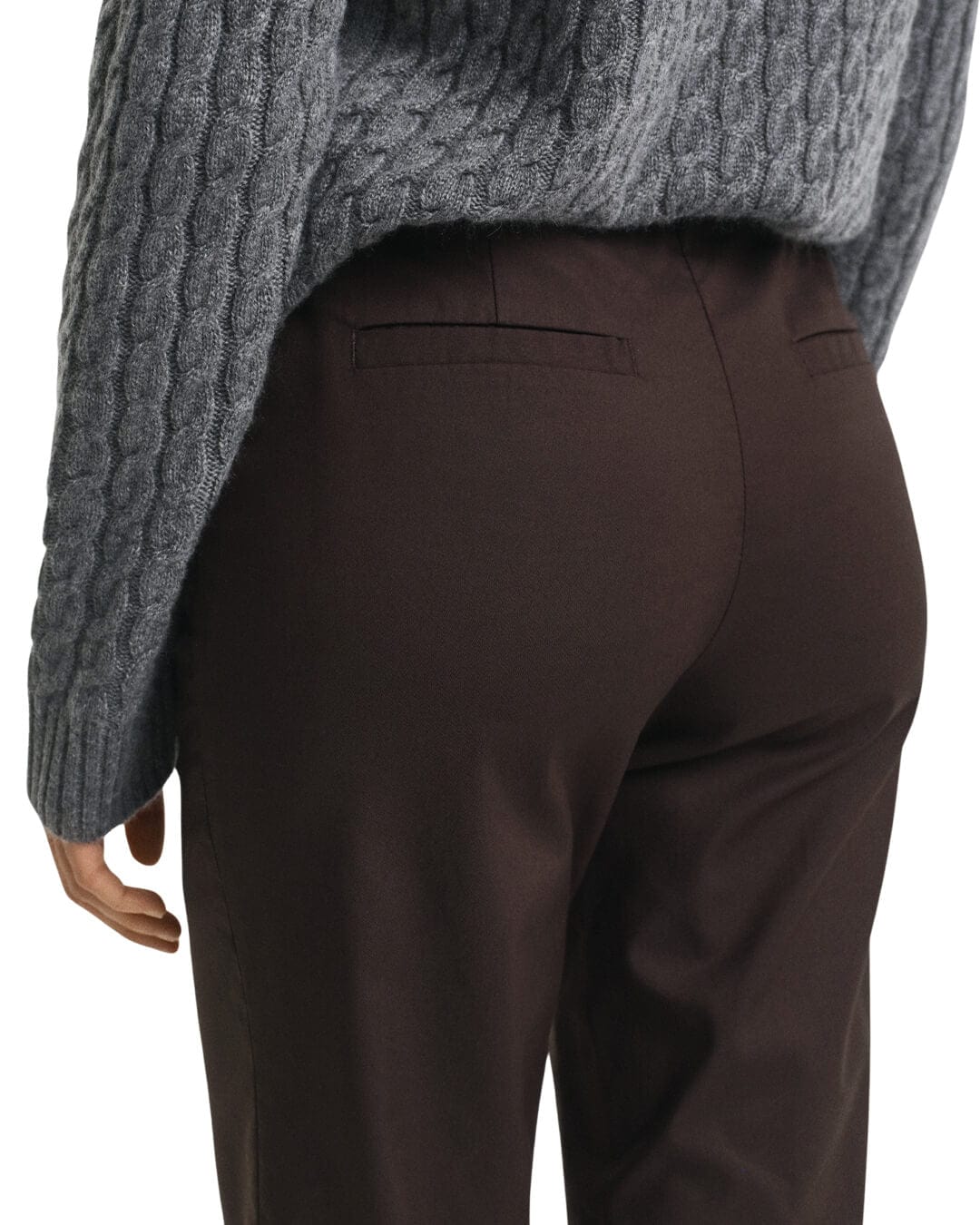 Gant Trousers Gant SLIM SLACK G202 DEEP BROWN