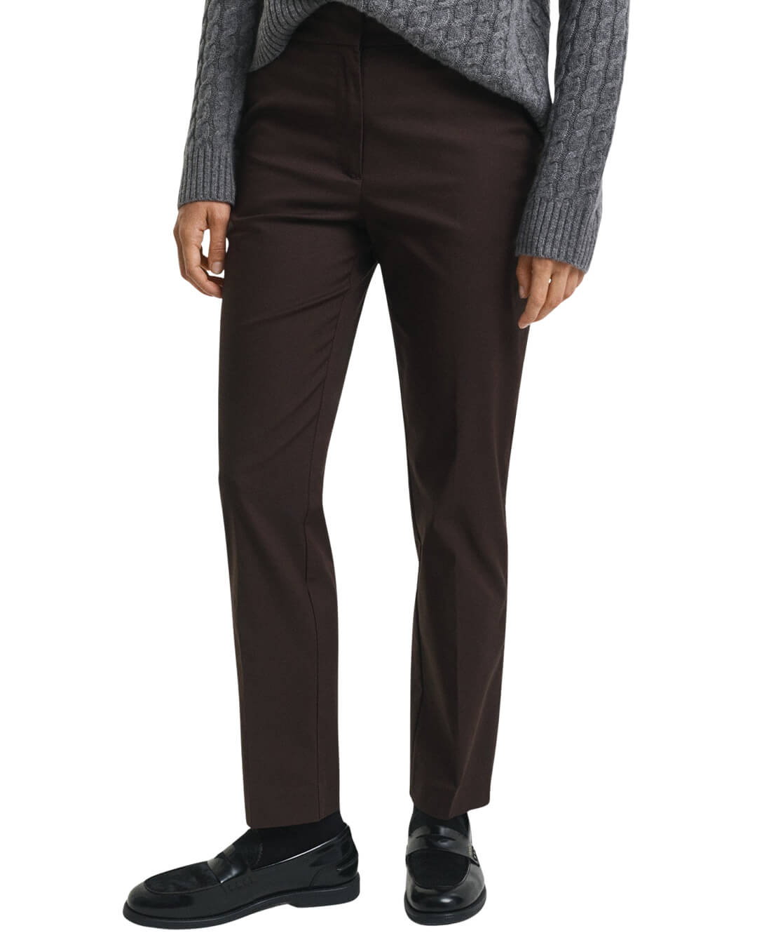 Gant Trousers Gant SLIM SLACK G202 DEEP BROWN