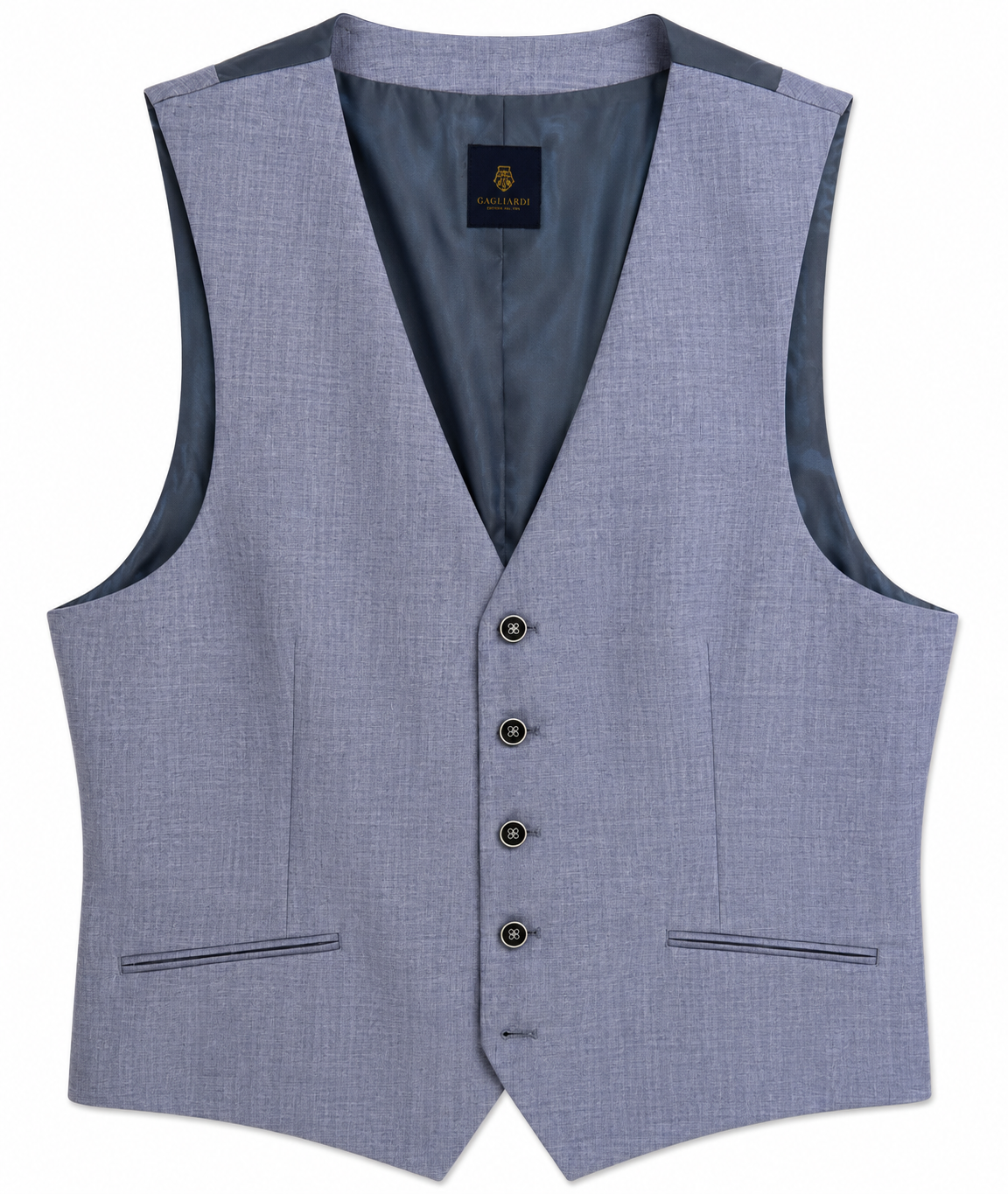 Gagliardi Sky M&M Waistcoat Linen Sky
