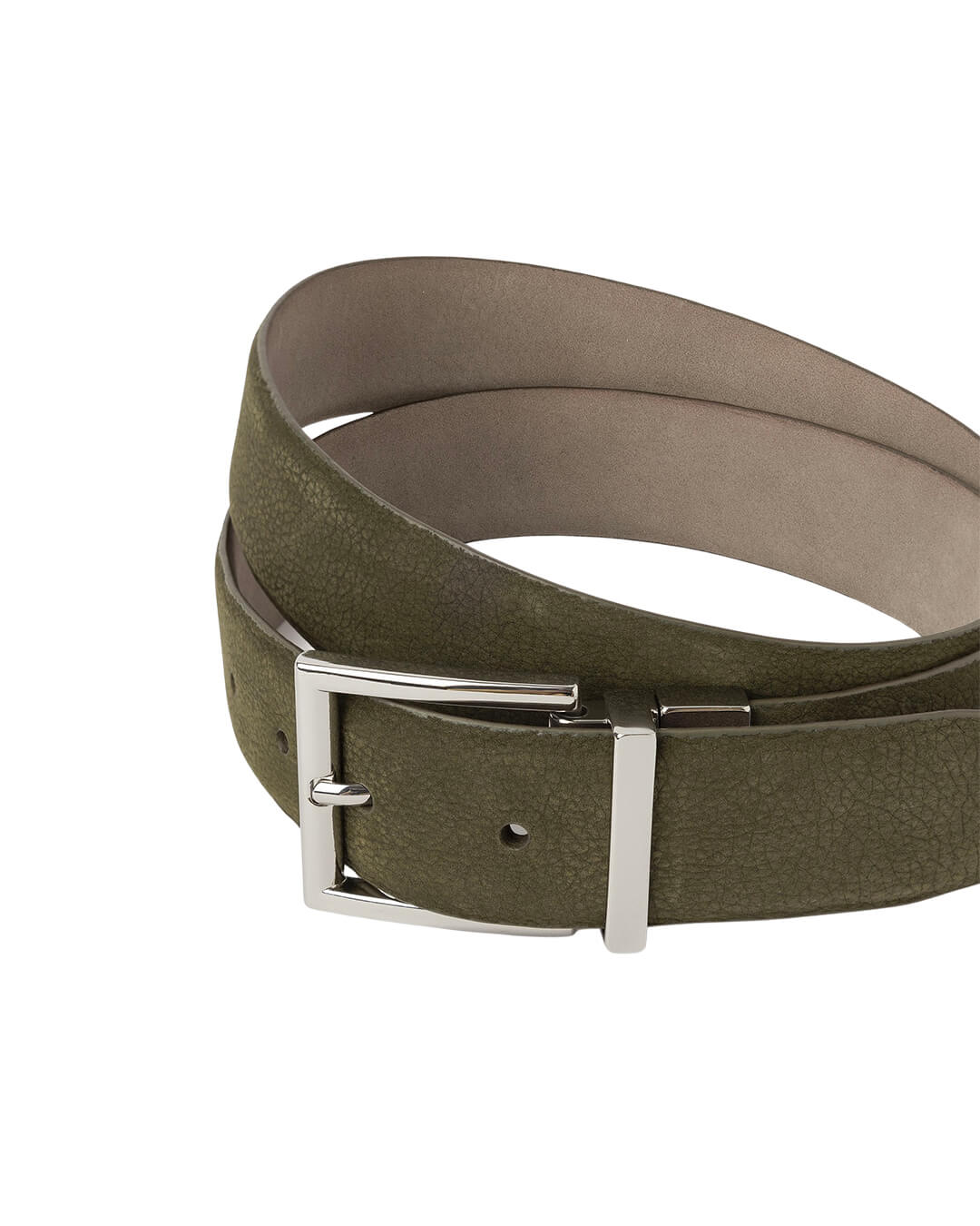 Hackett Belts 35MM NUBUCK REVERSIBLE BELT H721 CARGO GREEN