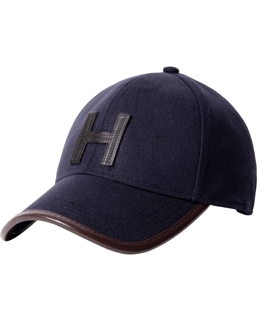 Hackett Caps ONE Hackett H Leather Trim Cap Navy H595