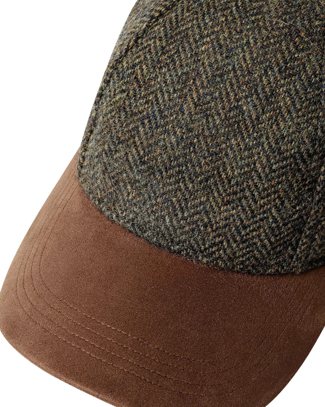 Hackett Caps ONE Hackett Hbone Tartan Cap Khaki Green H765