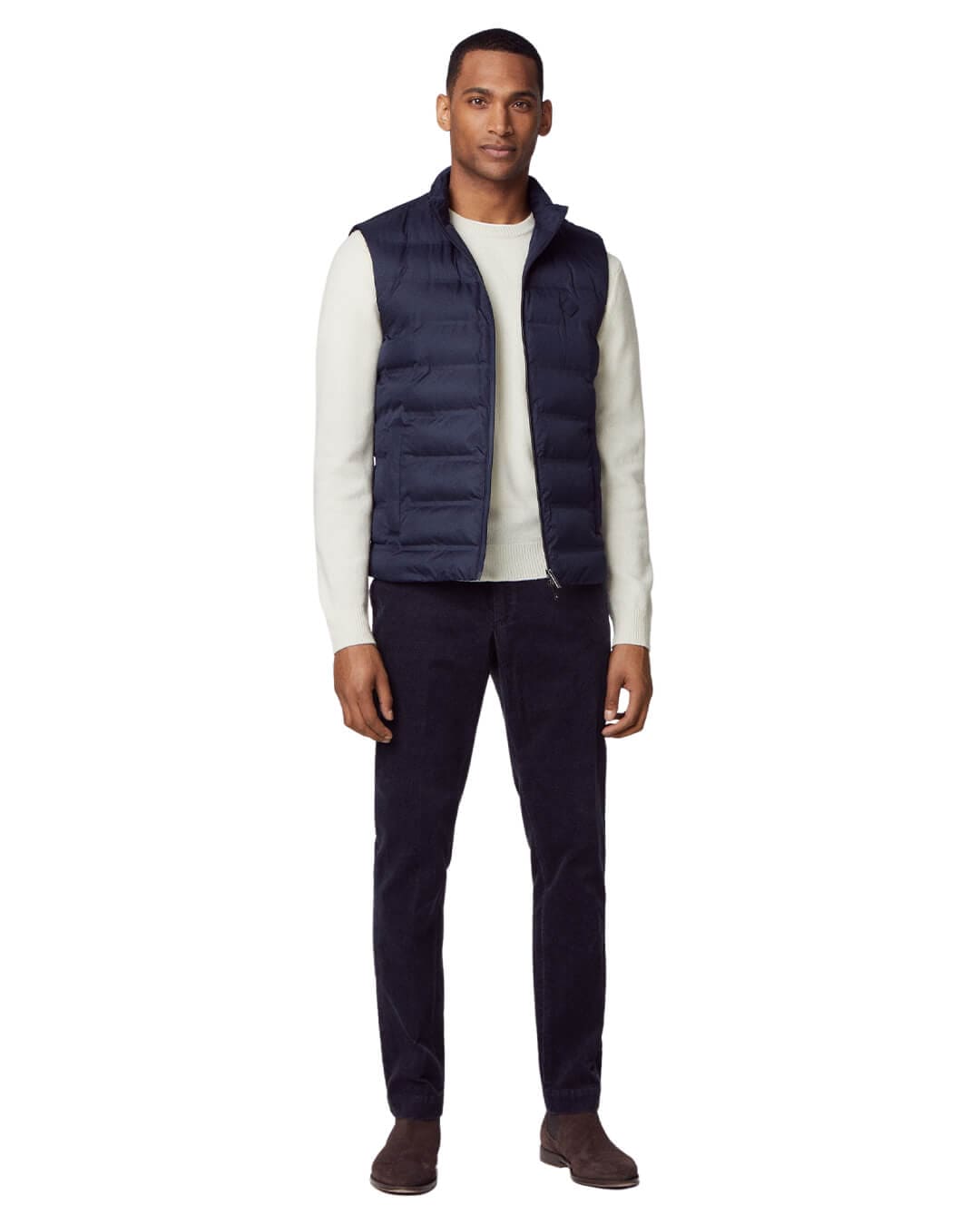 Hackett Gilets Hackett Navy Light Weight Classic Gilet