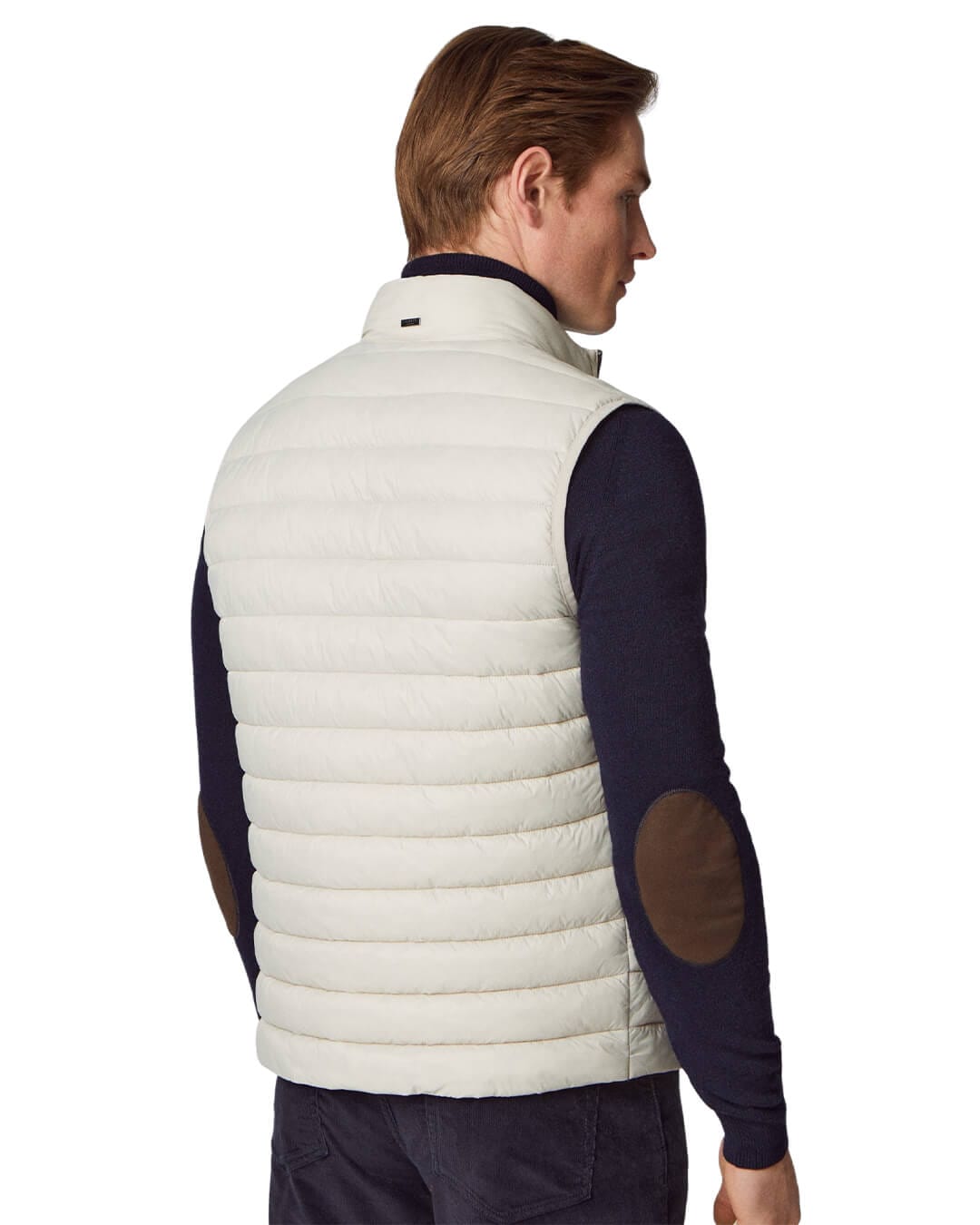 Hackett Gilets Hackett White Ultra Light Weight Classic Gilet
