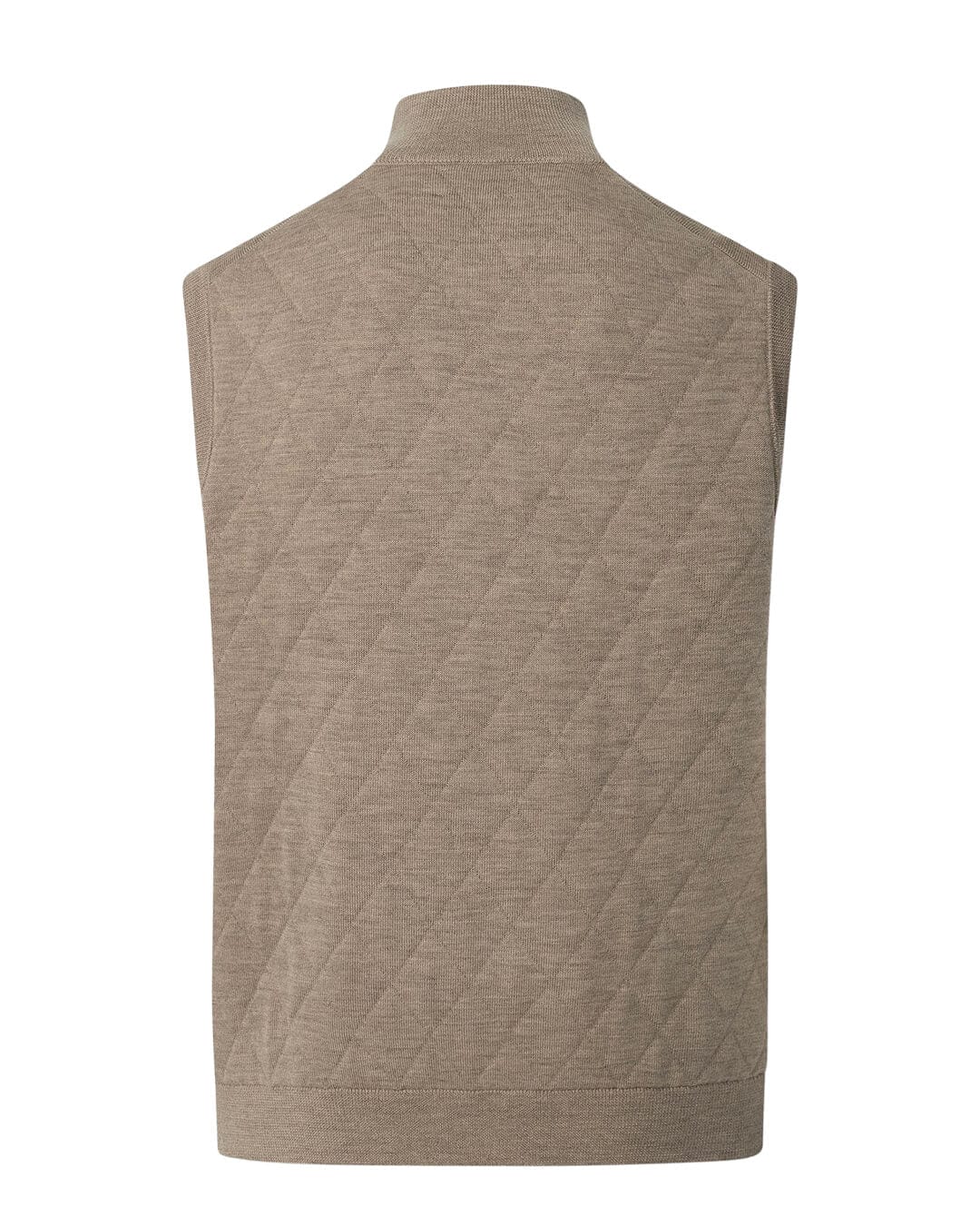 Hackett Gilets QUILTED KNIT GILET H845 MALT BEIGE