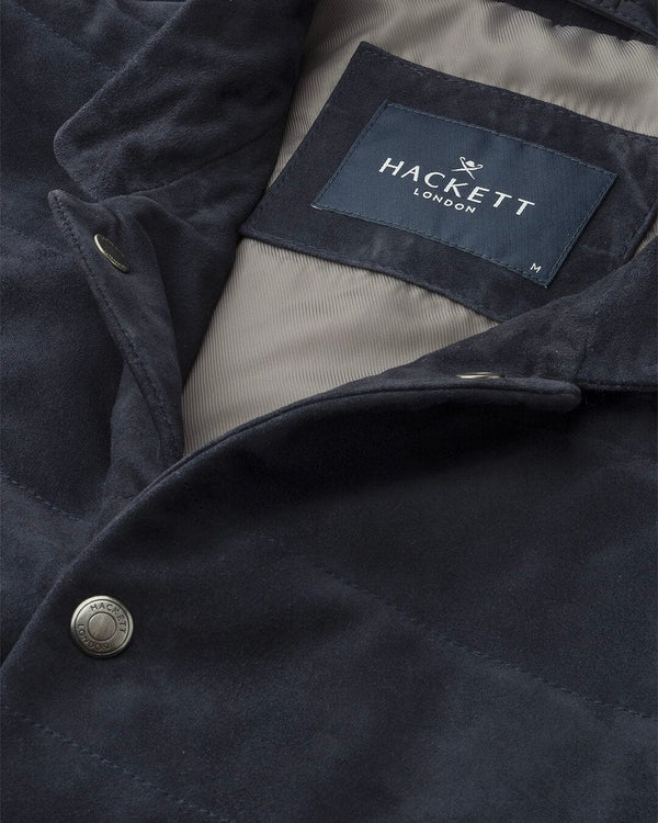 Hackett Blue Suede Regent Gilet H582 - Bortex Fine Tailoring