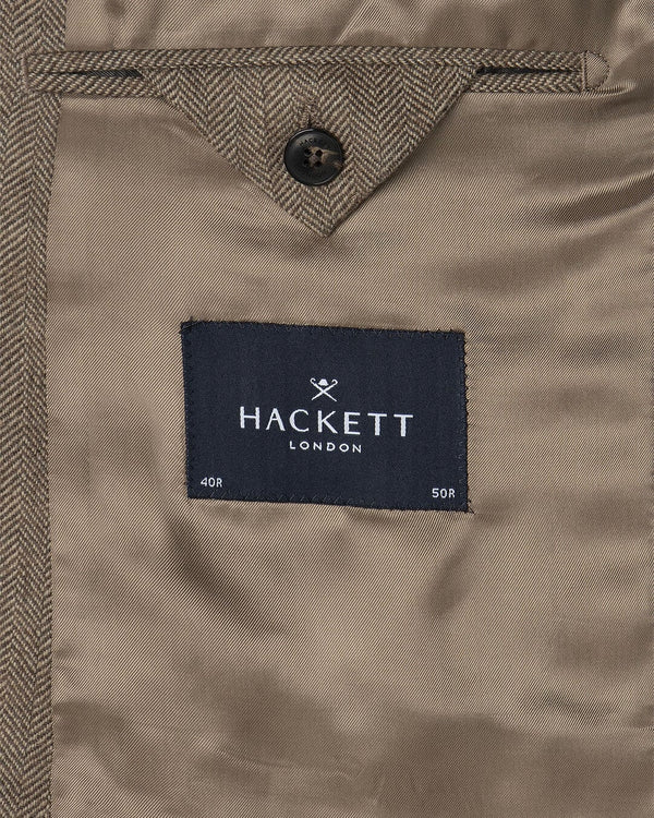 Hackett Beige Wool Hb Jacket H845 Malt - Bortex Fine Tailoring