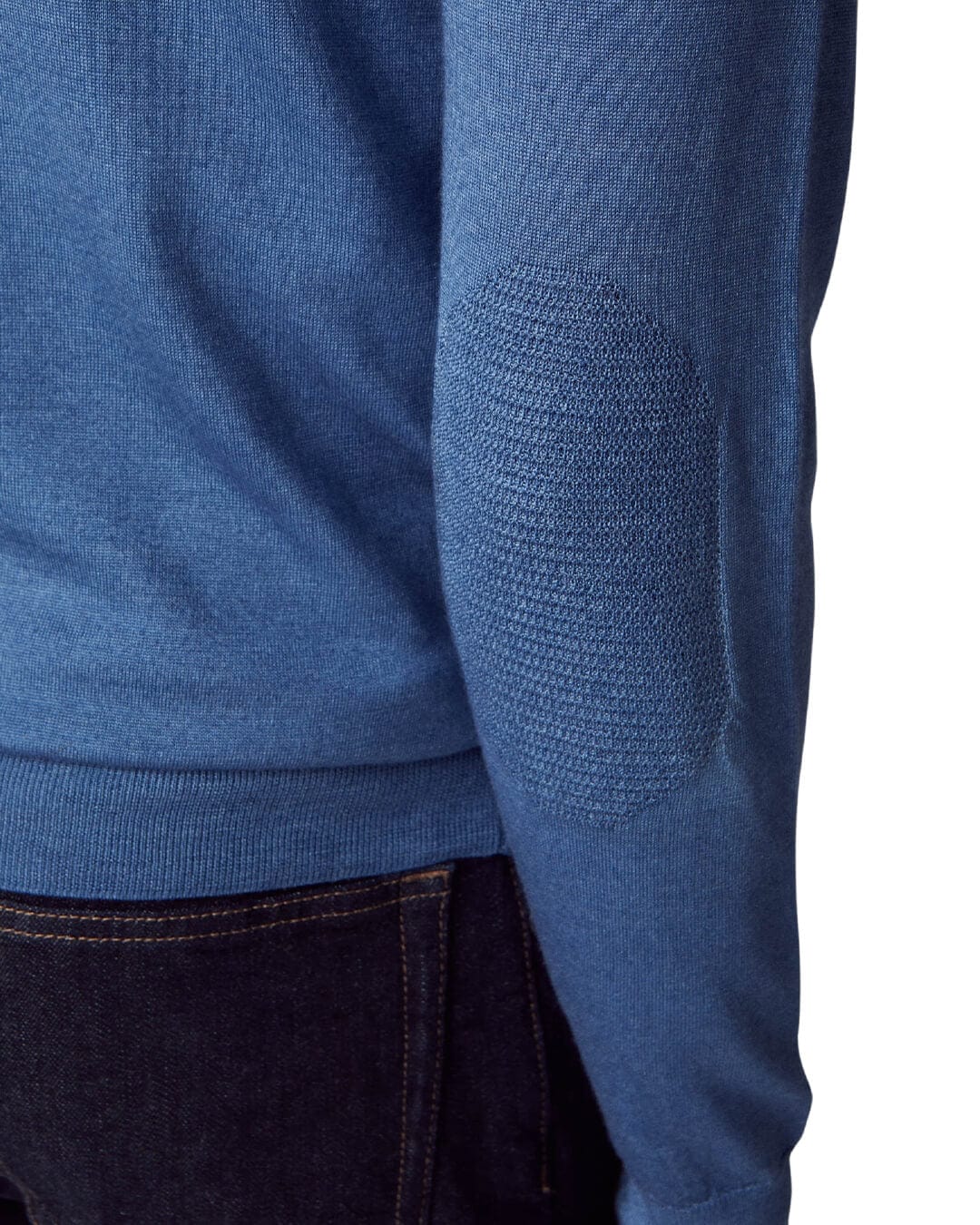 Hackett Jumpers Hackett Blue Merino Crew Neck Jumper
