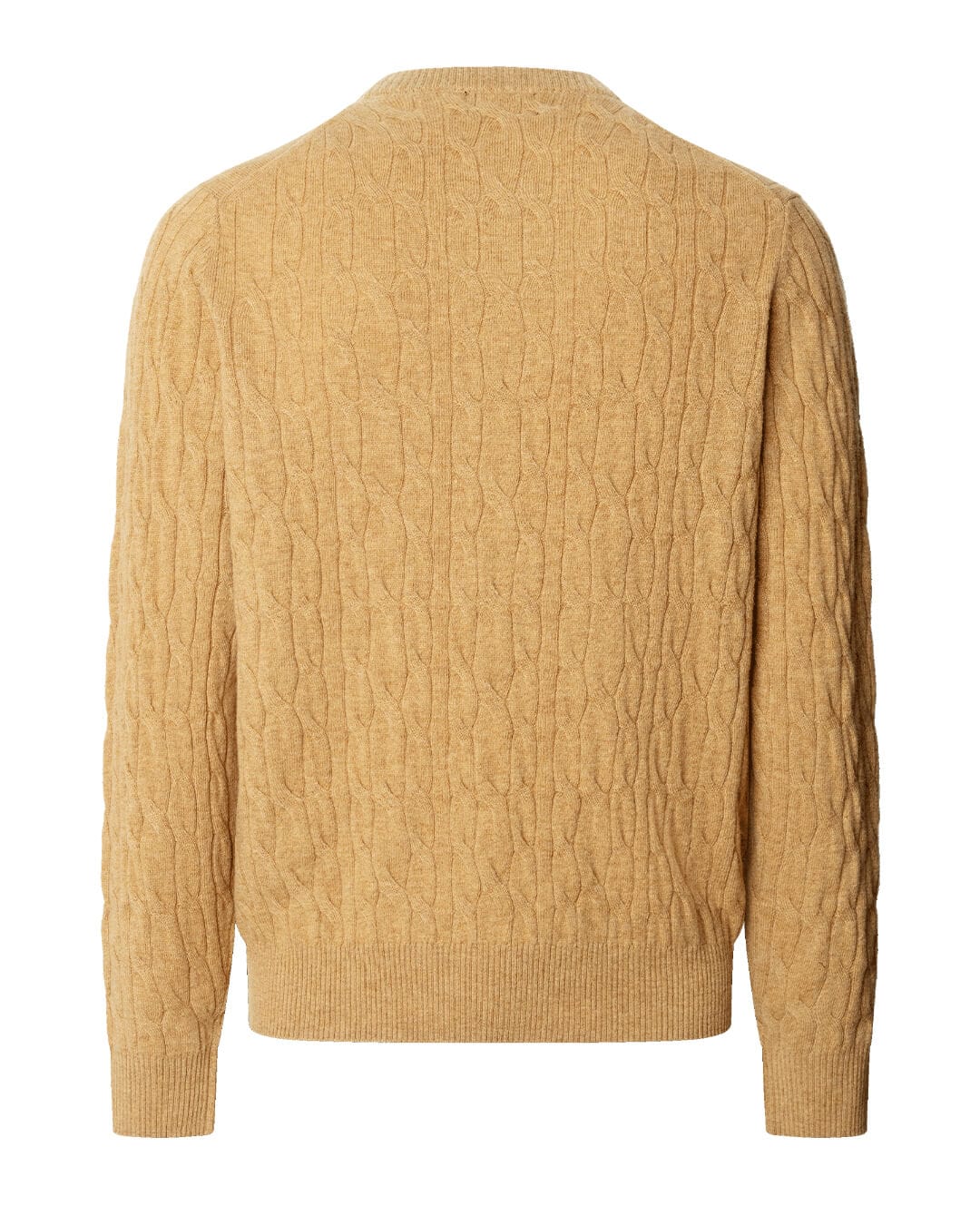 Hackett Jumpers Hackett Lambswool Cable Crew Tetley Beige H863