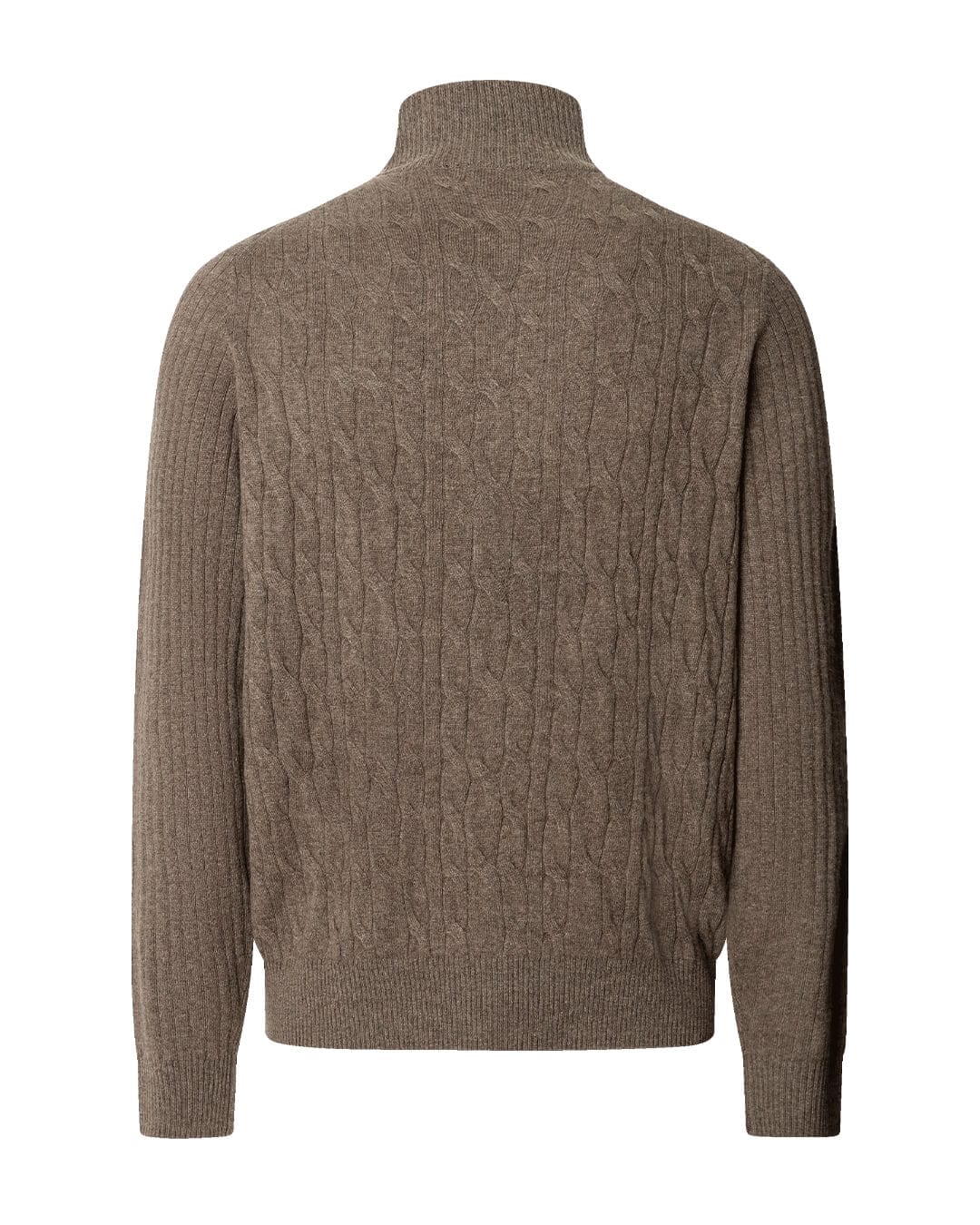 Hackett Jumpers Hackett Lambswool Cable Hzip Putty Beige H831