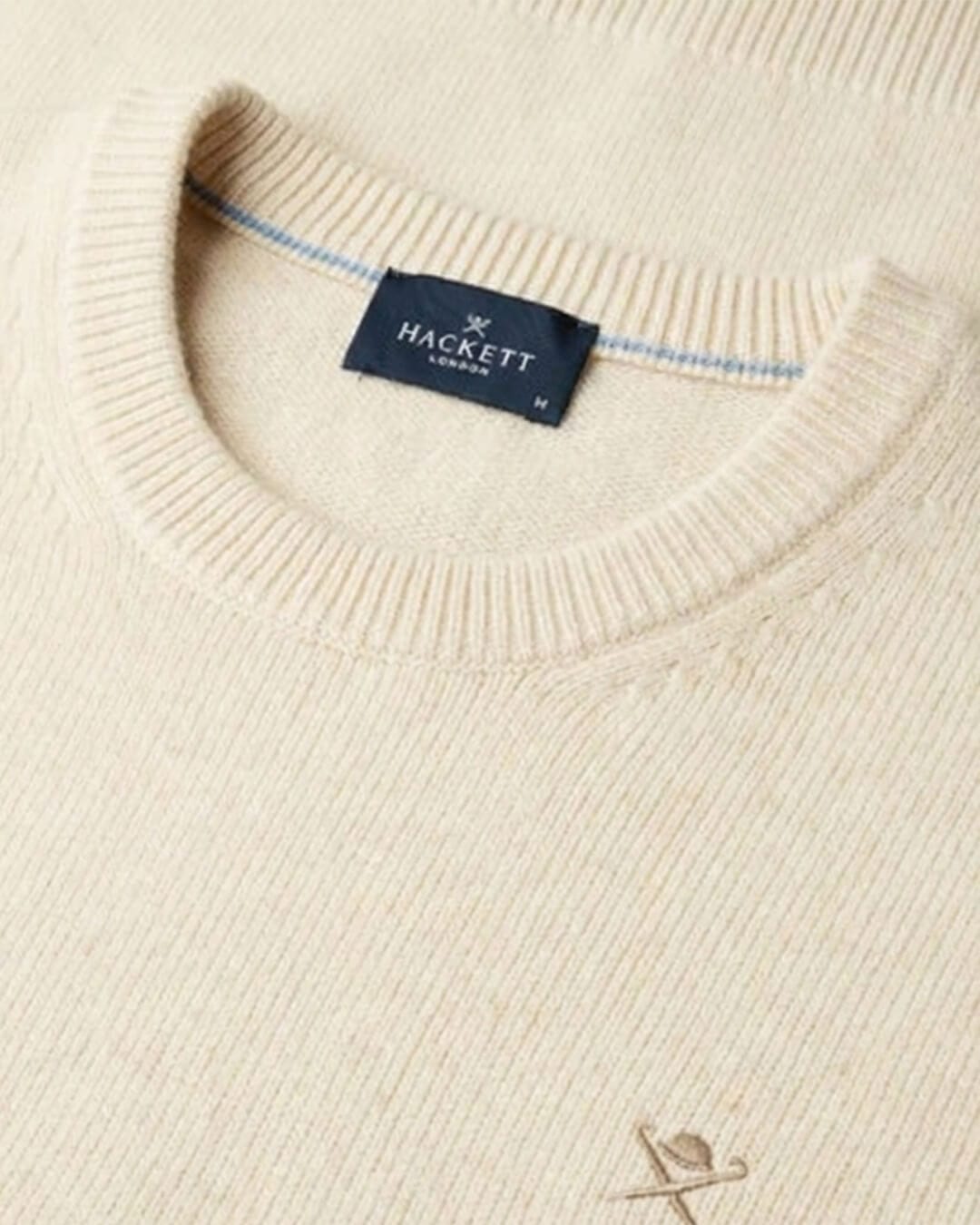 Hackett Jumpers Hackett Lambswool Crew Natural Beige H816