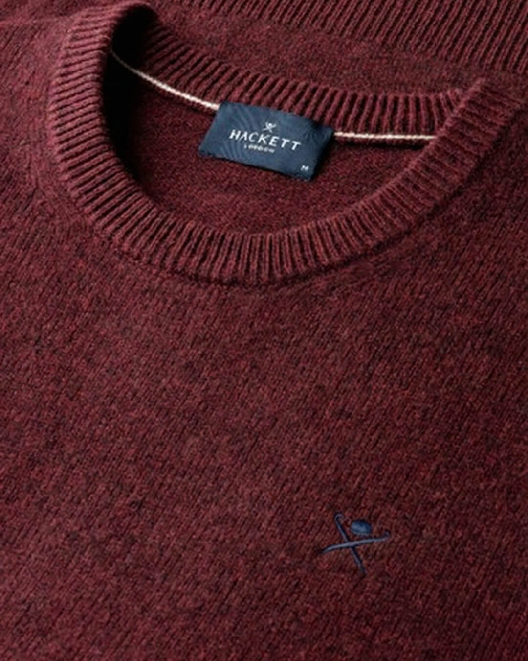 Hackett Jumpers Hackett Lambswool Crew Oxblood Red H283
