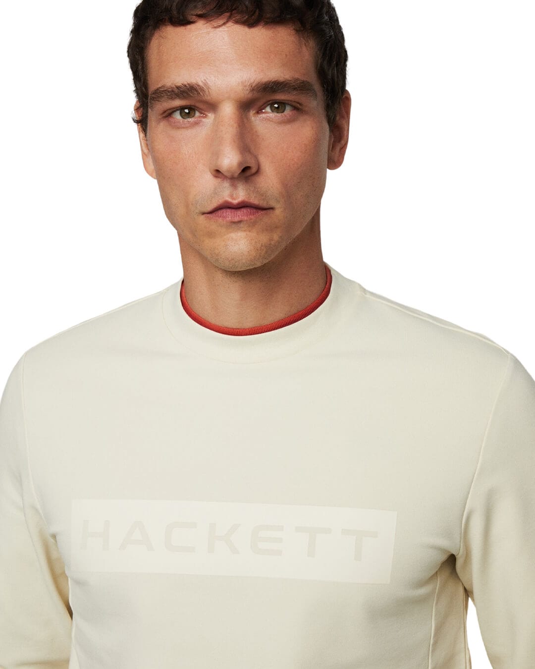 Hackett Jumpers Hackett White Essential Logo Sweatshirt