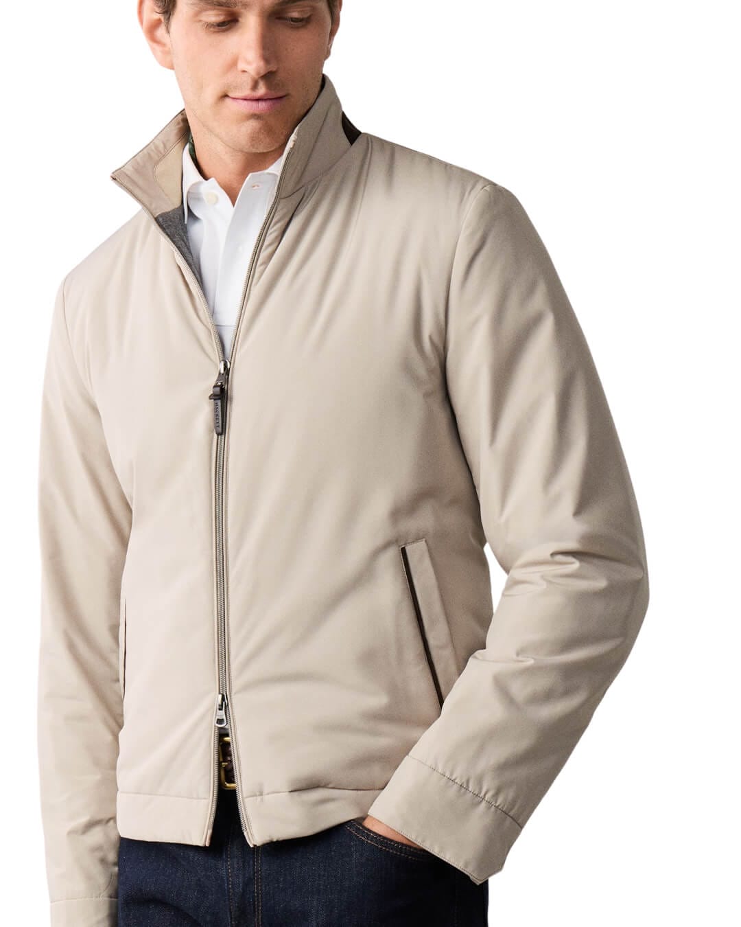 Hackett Outerwear Hackett Lw Blouson Natural Beige H816