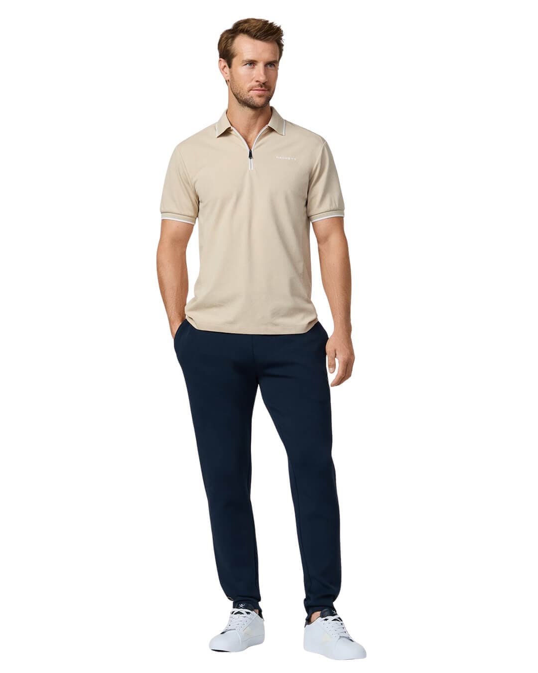 Hackett Polo Shirts Hackett Beige Hs City Hz  Polo Shirt