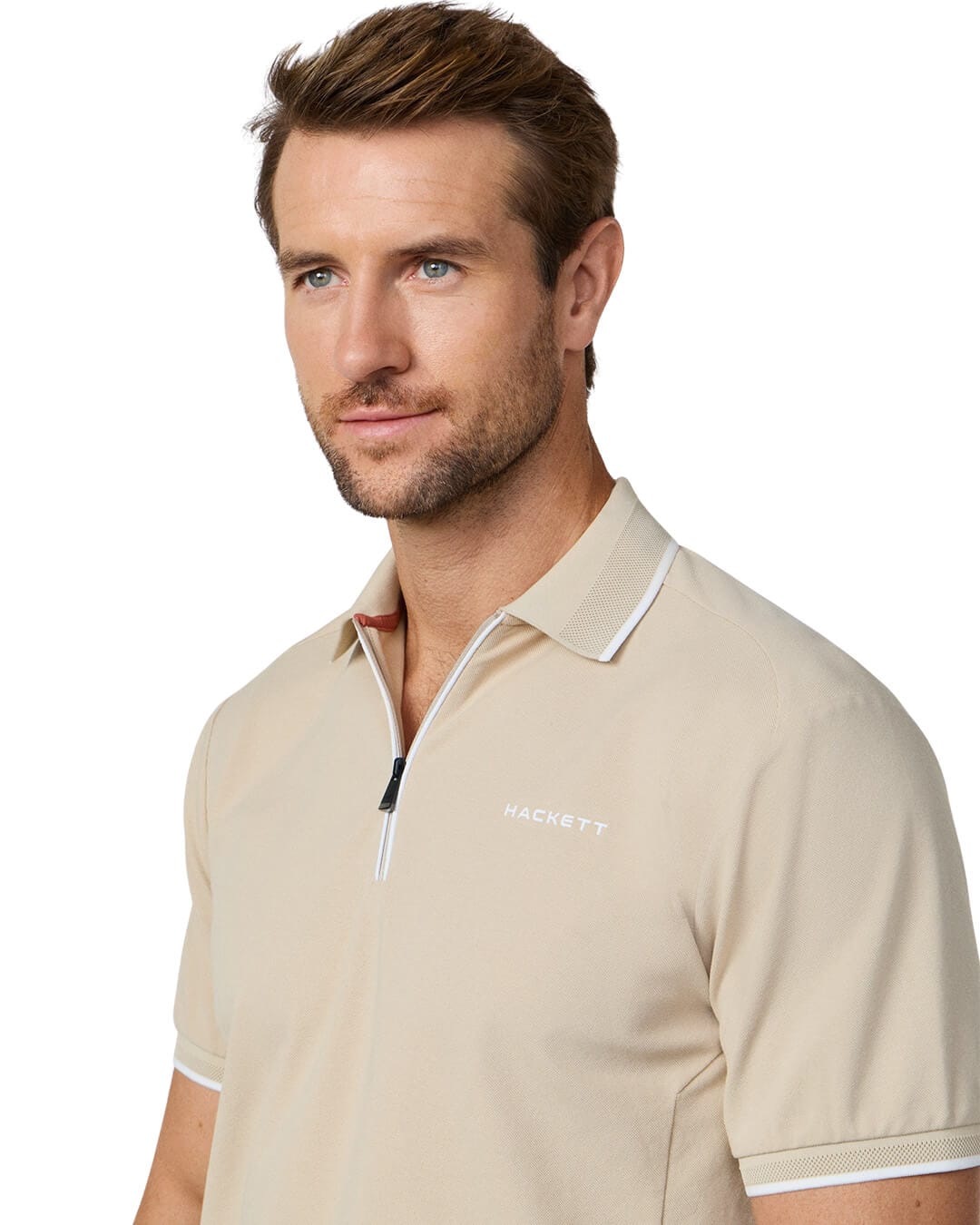 Hackett Polo Shirts Hackett Beige Hs City Hz  Polo Shirt