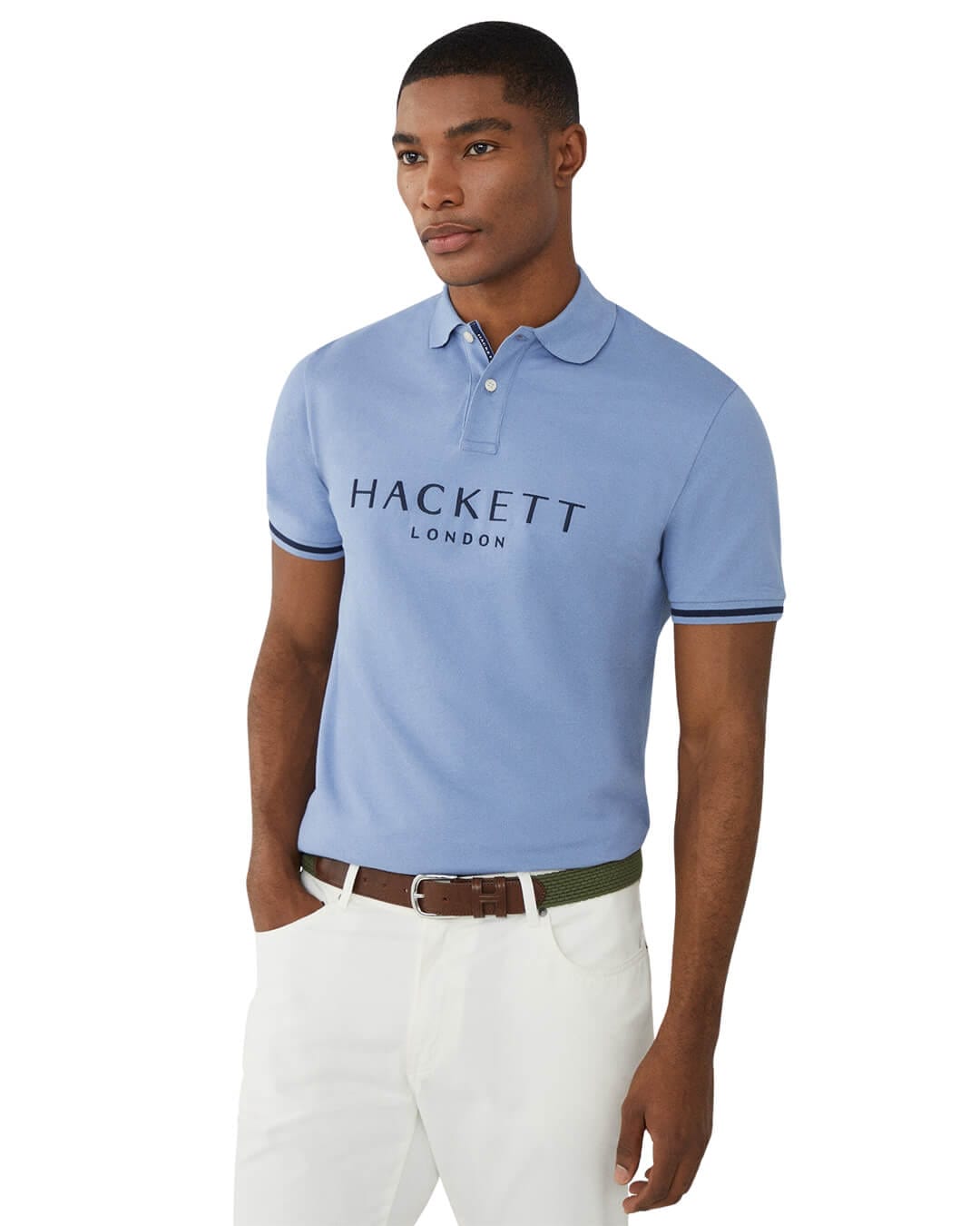 Hackett Polo Shirts Hackett Blue Heritage Classic Polo Shirt