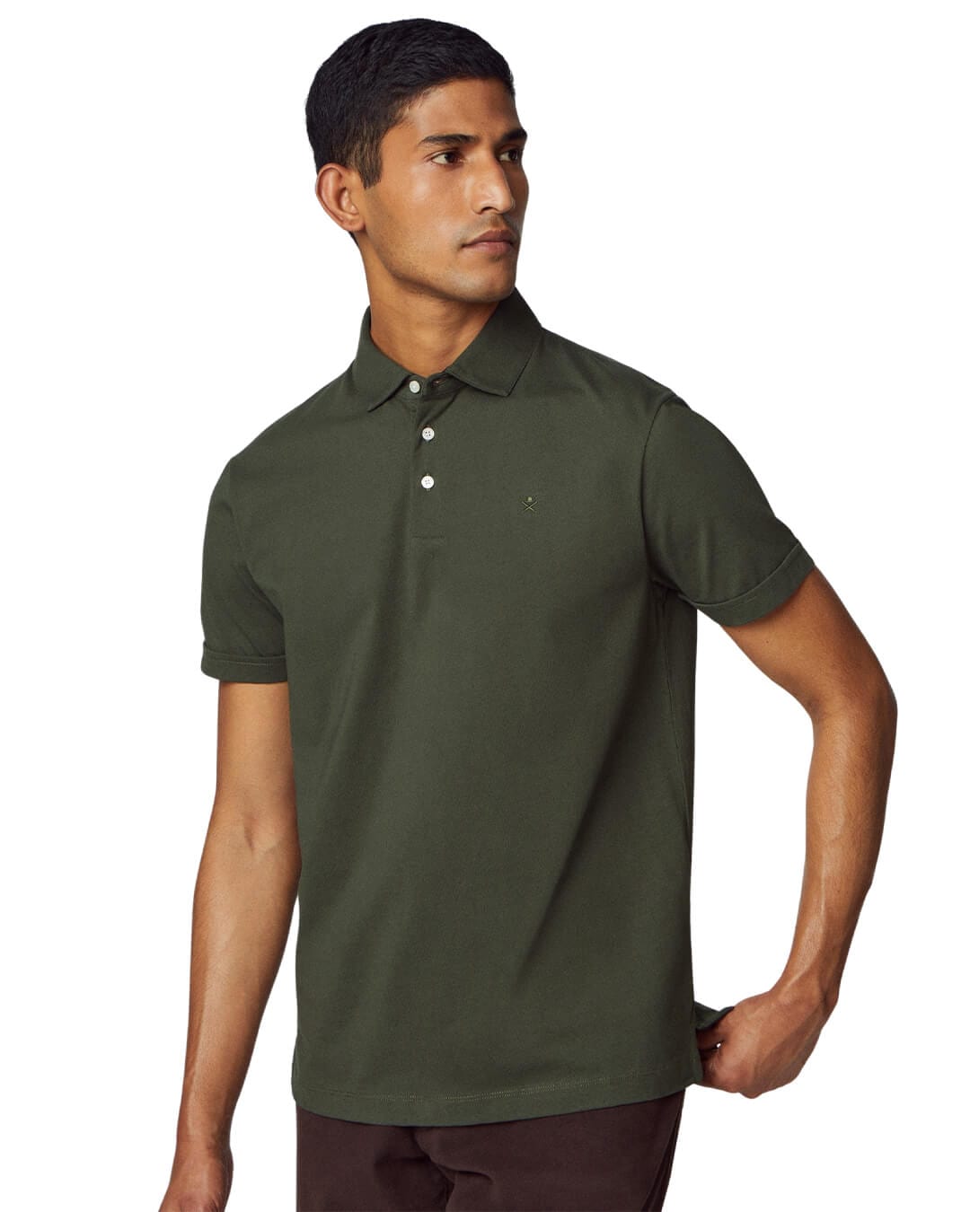 Hackett Polo Shirts Hackett Green Pima Cotton Polo Shirt