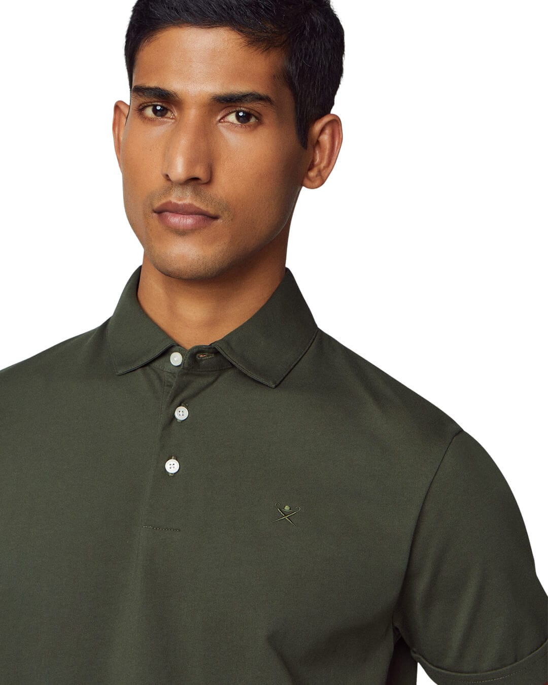 Hackett Polo Shirts Hackett Green Pima Cotton Polo Shirt