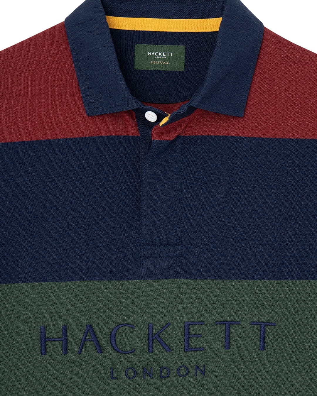 Hackett Polo Shirts Hackett Navy Heritage Multi Striped Polo Shirt
