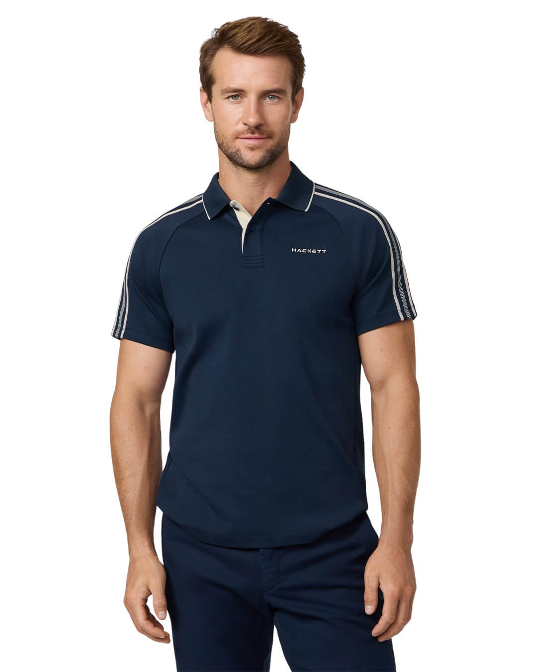 Hackett Polo Shirts Hackett Navy  Hs Tape Polo Shirt