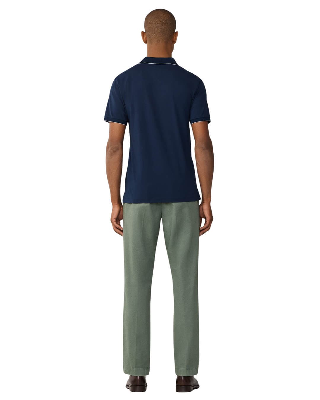 Hackett Polo Shirts Hackett Navy Tipped Jersey  Polo Shirt