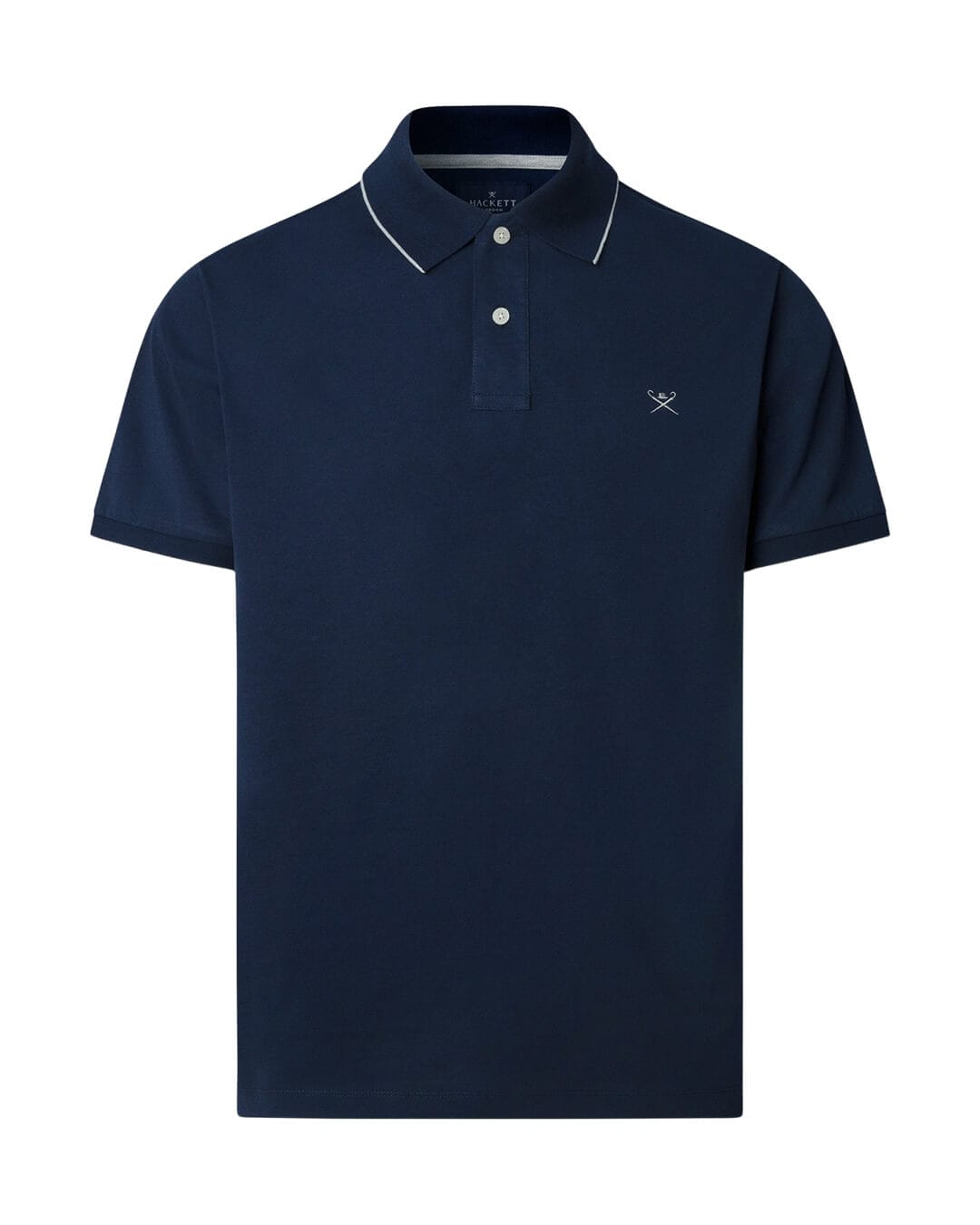 Hackett Polo Shirts Hackett Navy Tipped Jersey  Polo Shirt