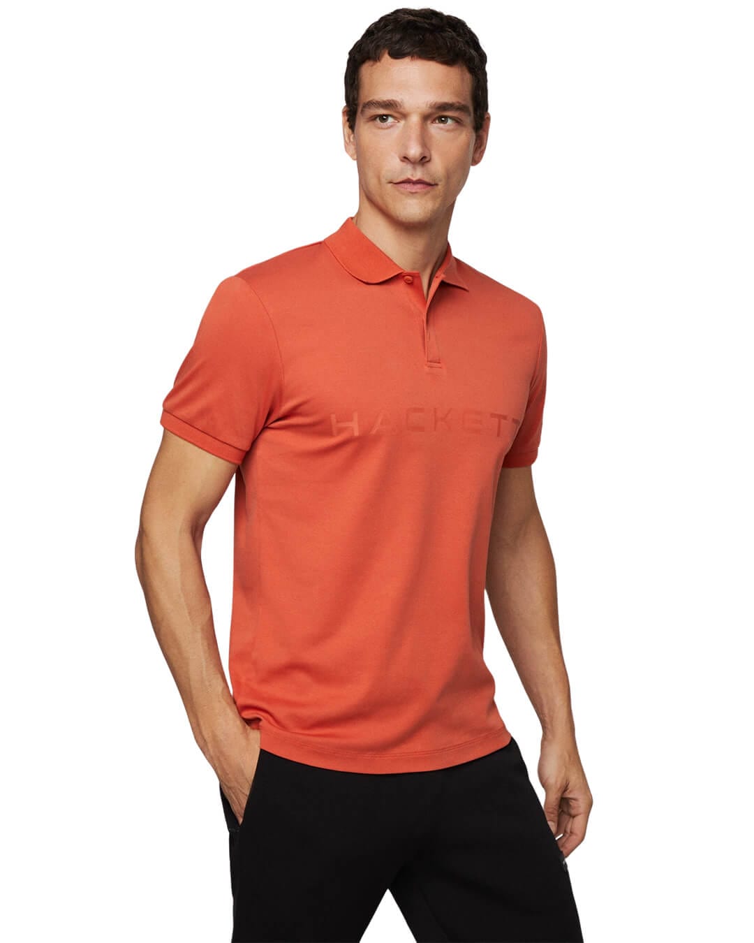 Hackett Polo Shirts Hackett Orange Essential Polo Shirt