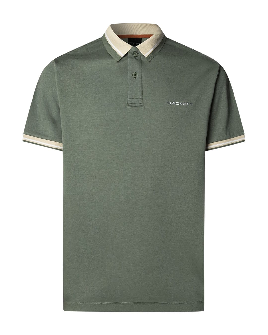 Hackett Polo Shirts Hackett Sage  Hs Club Collar Polo Shirt
