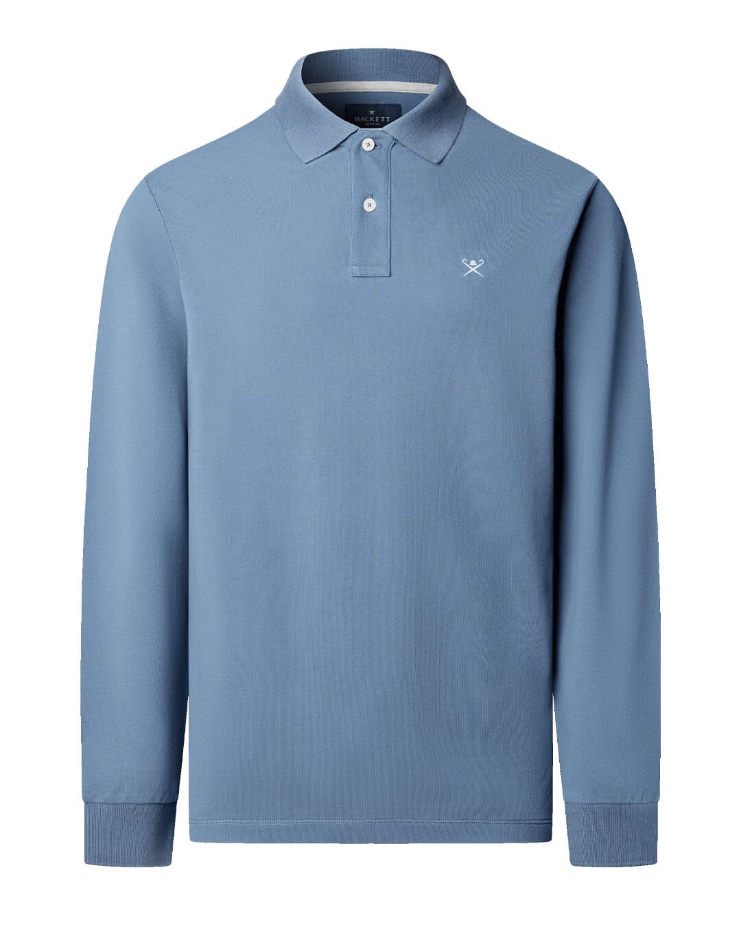 Hackett Polo Shirts Hackett Slim Fit Logo Ls Airforce Blue H596