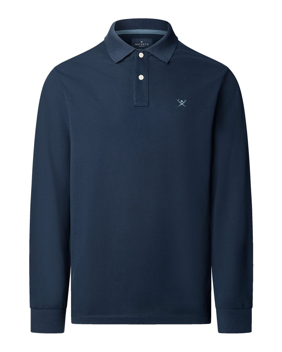 Hackett Polo Shirts Hackett Slim Fit Logo Ls Navy H595