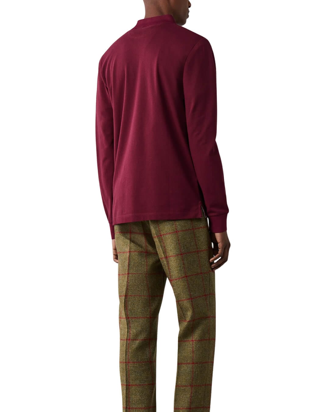 Hackett Polo Shirts Hackett Slim Fit Logo Ls Oxblood Red H283