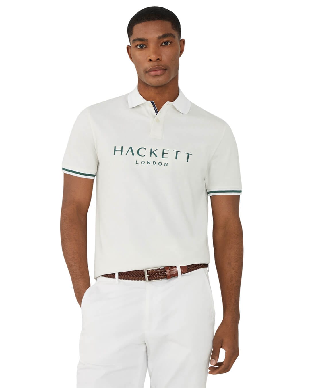 Hackett Polo Shirts Hackett White Heritage Classic Polo Shirt