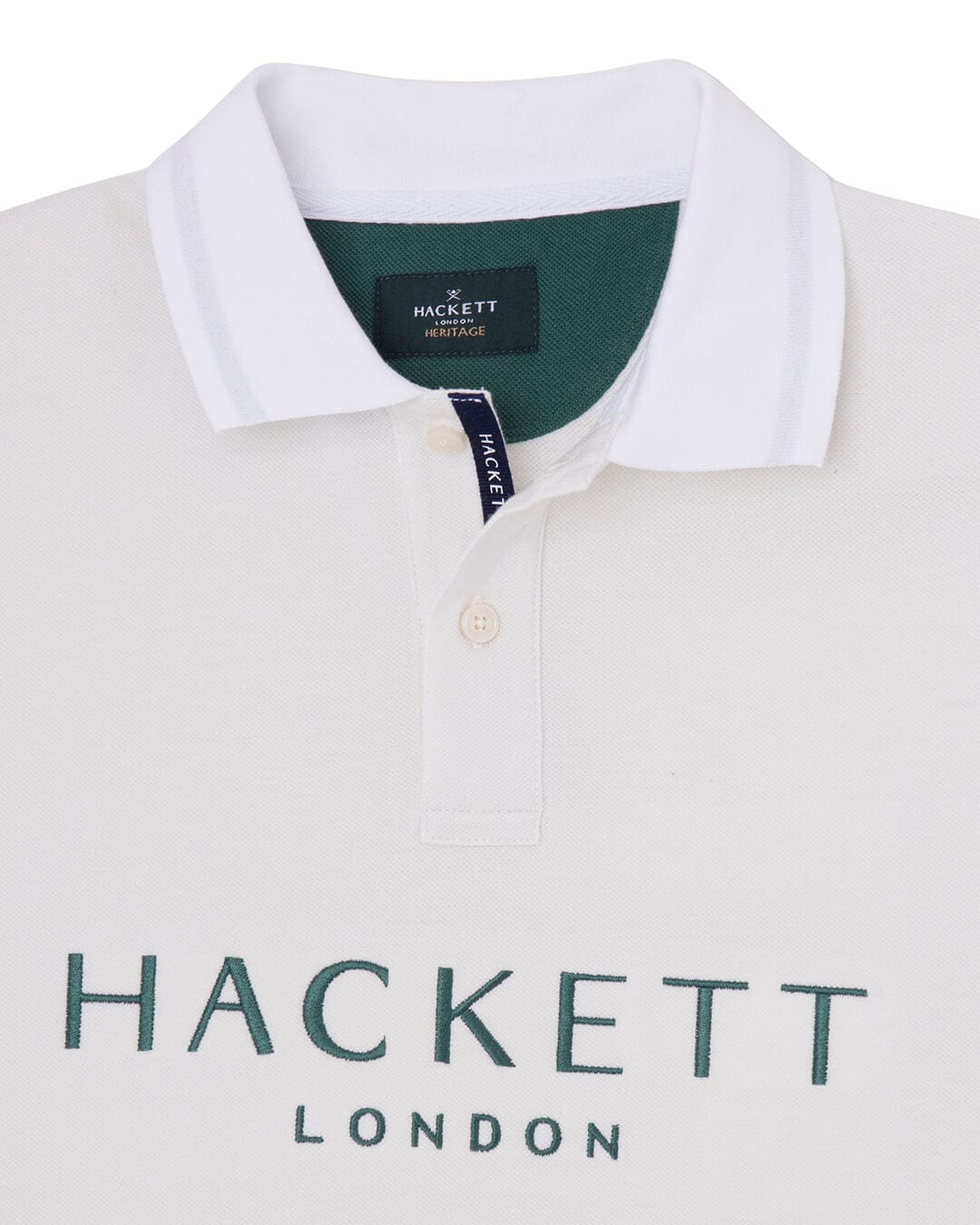 Hackett Polo Shirts Hackett White Heritage Classic Polo Shirt
