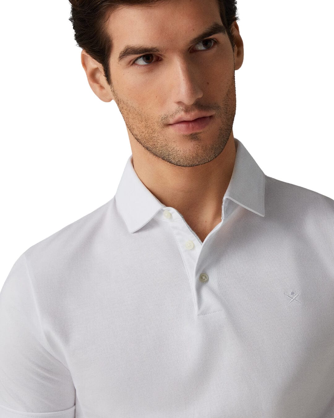 Hackett Polo Shirts Hackett White Pima Cotton Polo Shirt