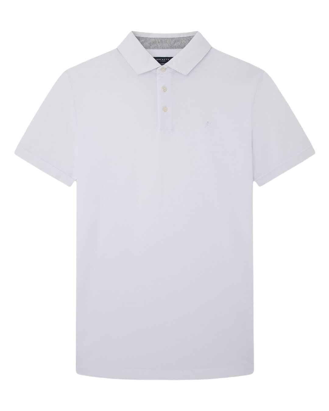 Hackett Polo Shirts Hackett White Pima Cotton Polo Shirt